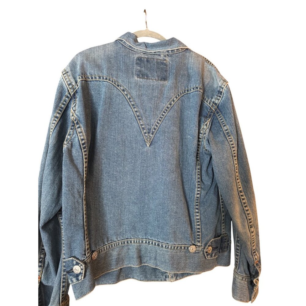 Levi's Type I Denim Trucker Jacket – Men’s Size Large – Iconic Cotton Denim Jack - Picture 2 of 4